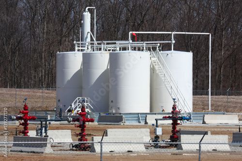 Marcellus Gas Well Pad and Condensation Tanks photo