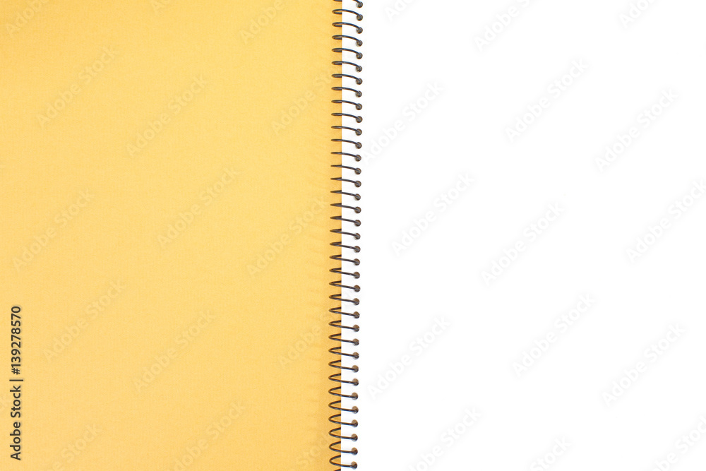 Close - up Opened Yellow note book Close - up Opened Yellow note book