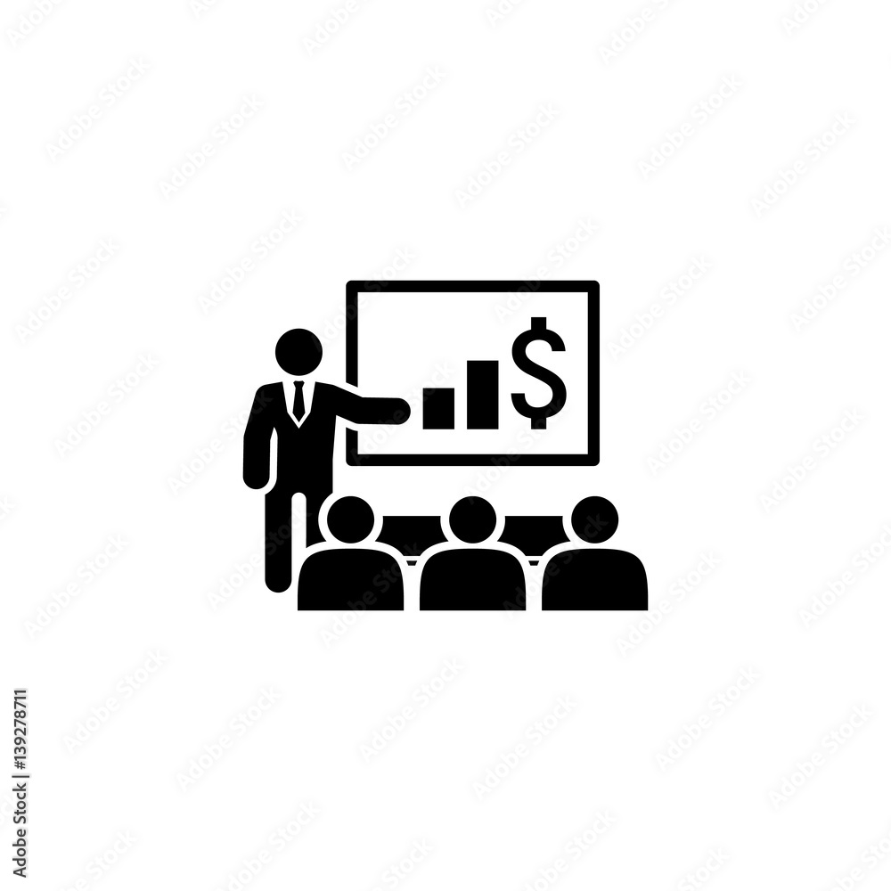 Presentation Icon. Business Concept. Flat Design.