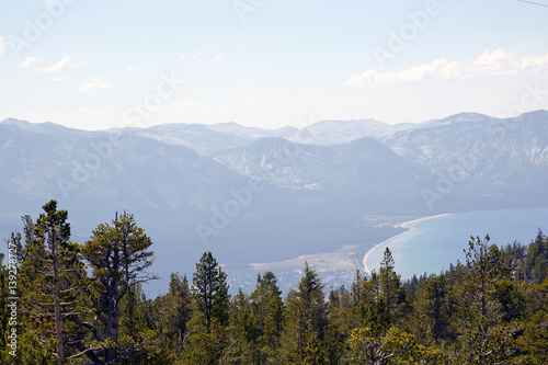 Scenic view of Lake Tahoe from the mountain top