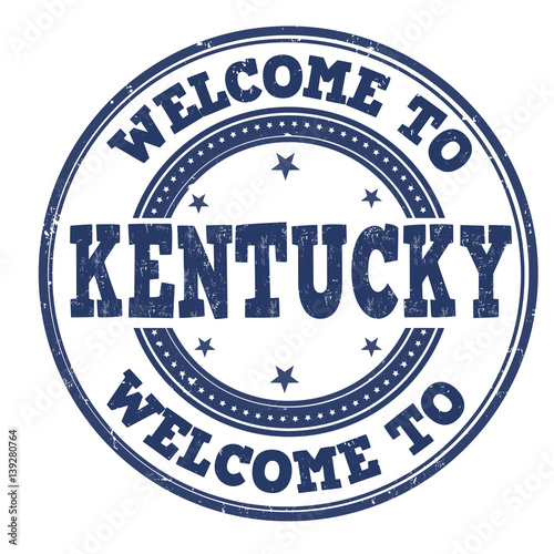 Welcome to Kentucky sign or stamp