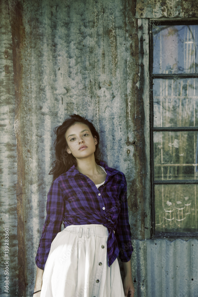 Portrait of young woman standing outdoors Portrait of young woman standing outdoors
