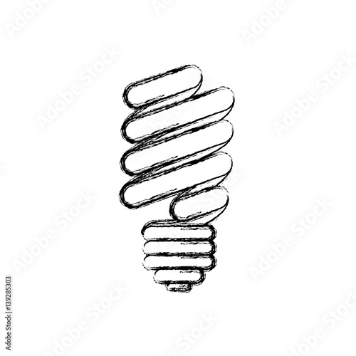 silhouette blurred modern light bulb off icon vector illustration