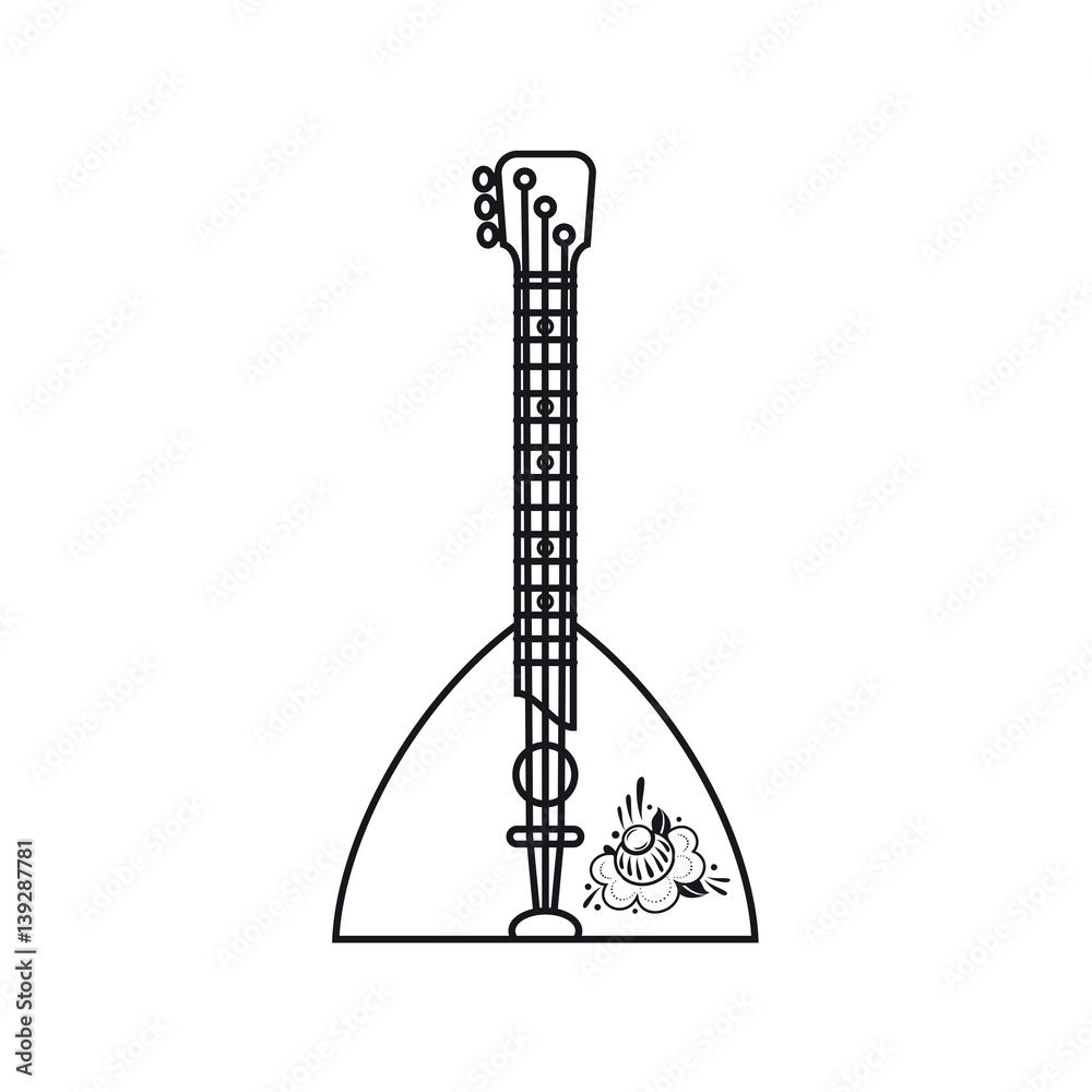 Balalaika. Russian folk musical instrument. Balalaika. Russian folk musical instrument.