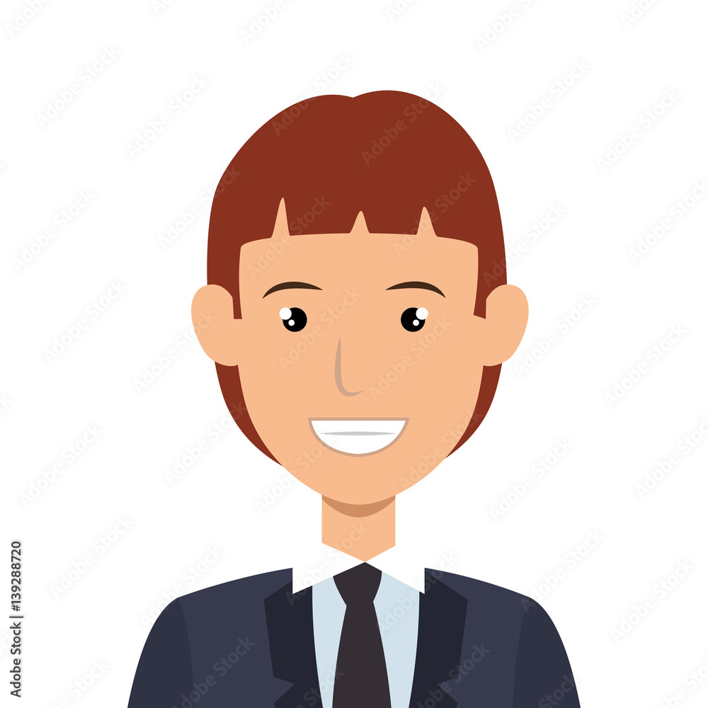 businessman character avatar icon vector illustration design