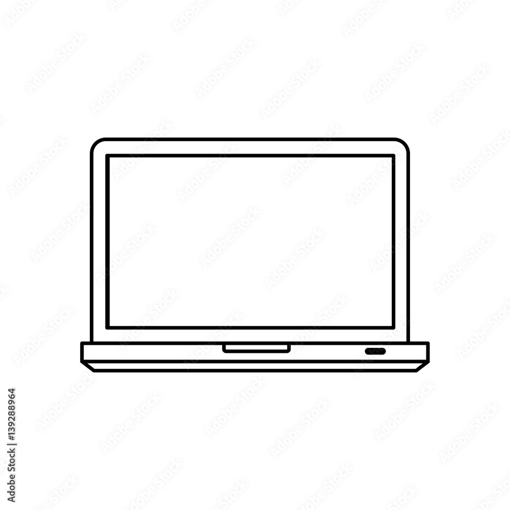 silhouette tech laptop computer icon vector illustration silhouette tech laptop computer icon vector illustration