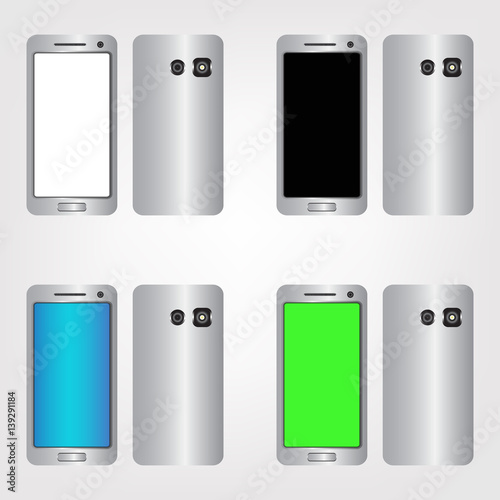 New design model of smartphone, mobile phone,realistic vector illustration.