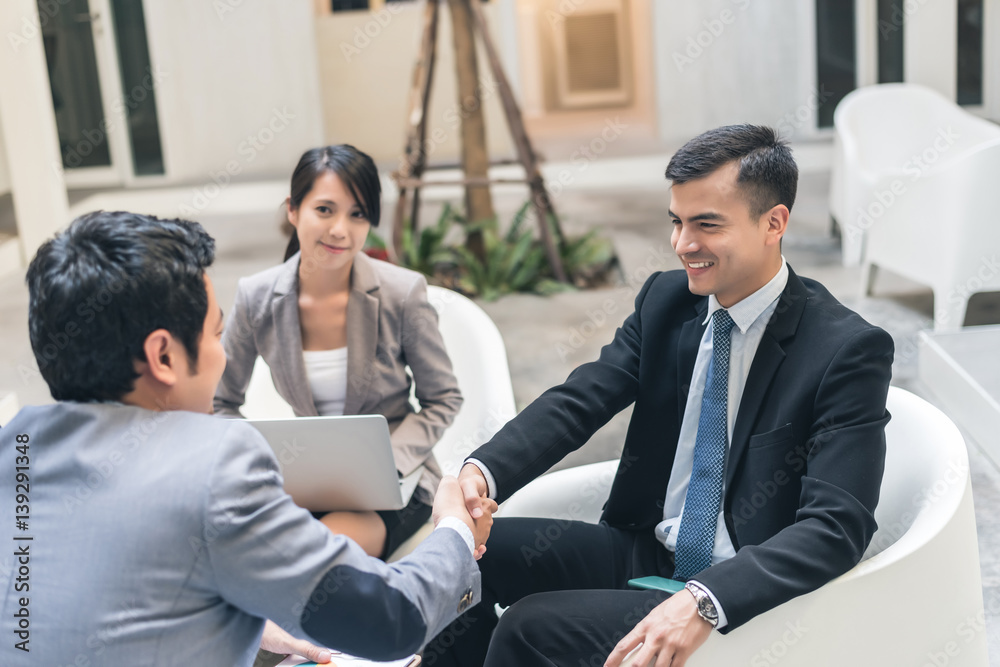 business people shake hand business people shake hand