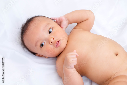 portrait of adorable baby boy asia thailand