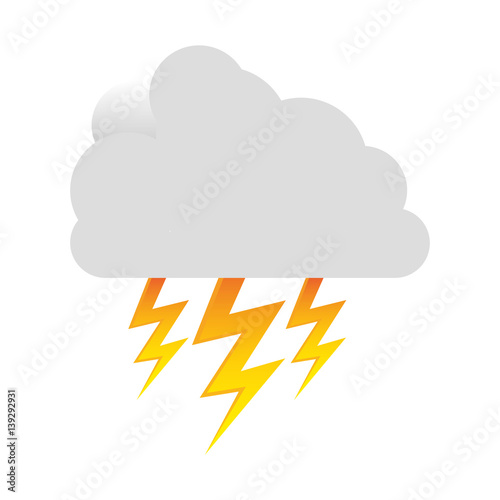 white cloud ray icon  vector illustraction design image