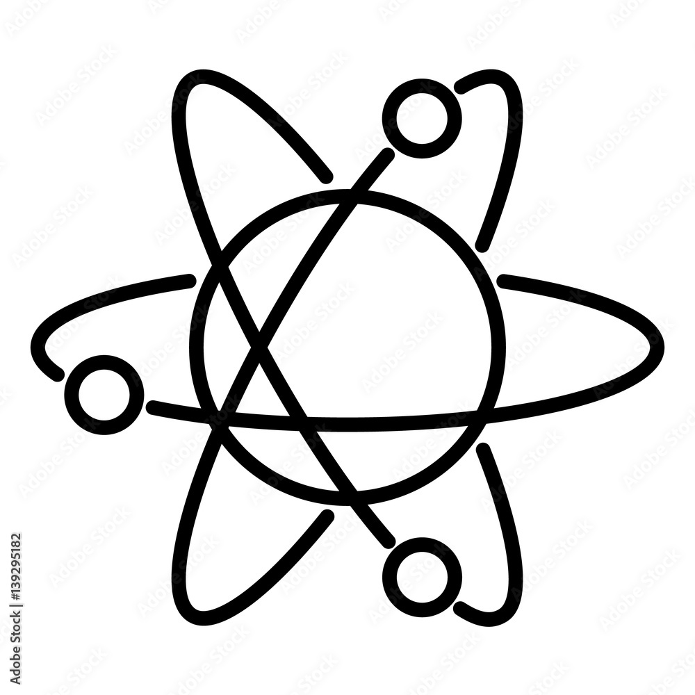 atom icon with orbits the nucleus and electrons rotating of vector illustration atom icon with orbits the nucleus and electrons rotating of vector illustration
