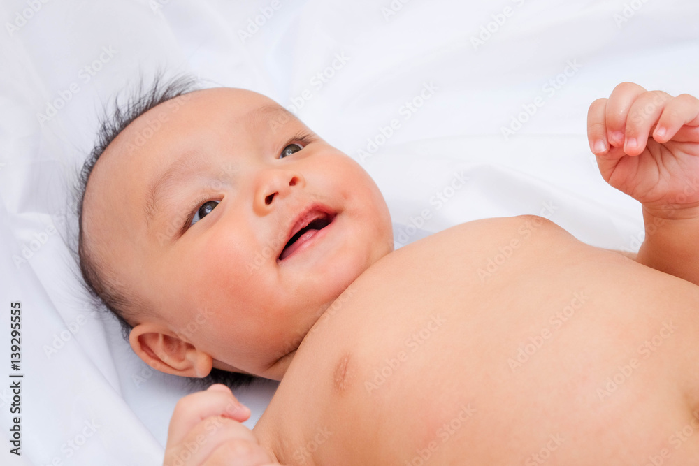 portrait of adorable baby boy  asia thailand