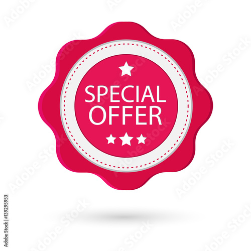 Special offer words on red ...