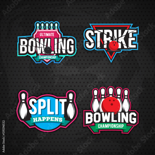 ultimate bowling chanpionship logo design