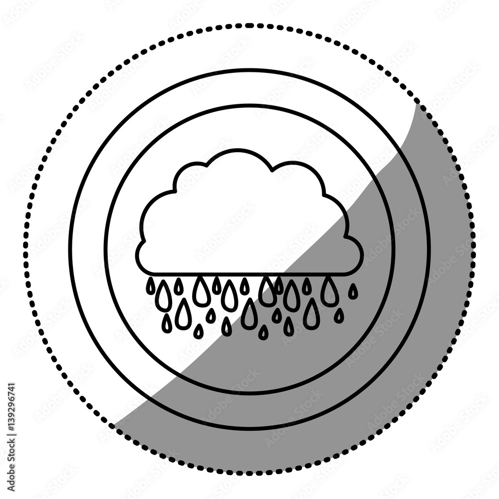 contour cloud rainning icon, vector illustraction design image contour cloud rainning icon, vector illustraction design image