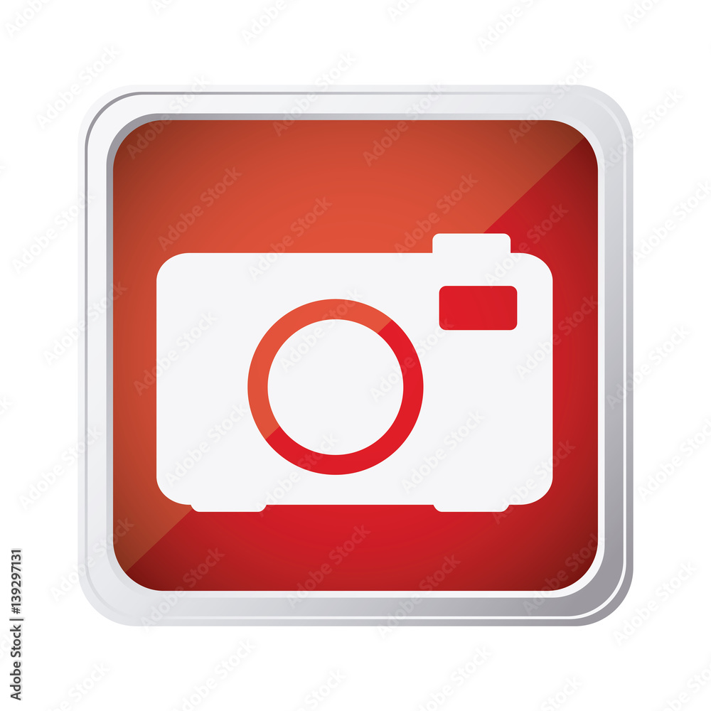 red emblem camera icon, vector illustraction design image red emblem camera icon, vector illustraction design image