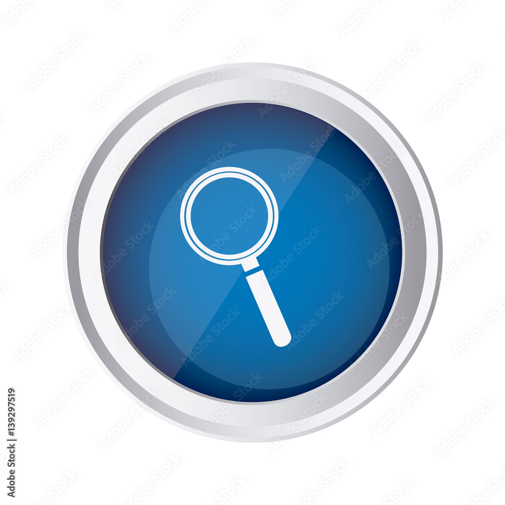 blue emblem agnifying glass icon, vector illustraction design blue emblem agnifying glass icon, vector illustraction design