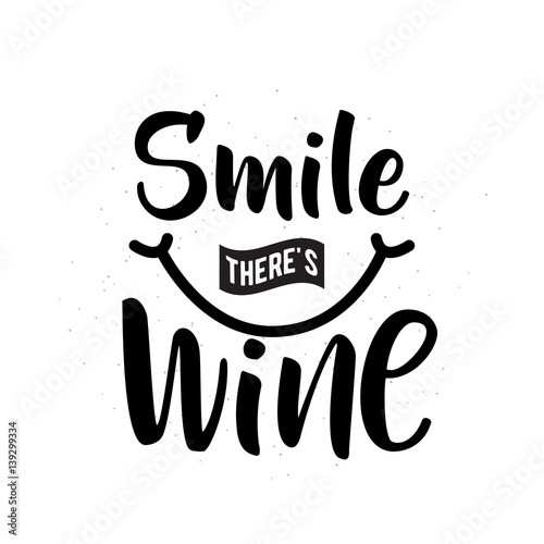Vector illustration of drink related typographic quote. Wine old logo design