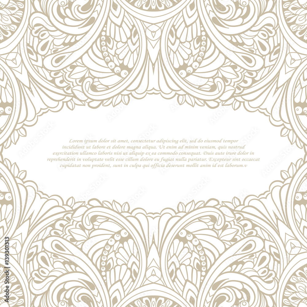 Vintage frame. Decorative vector design element.