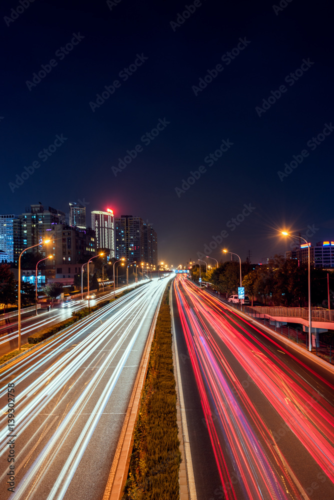urban traffic view in modern city of China.
