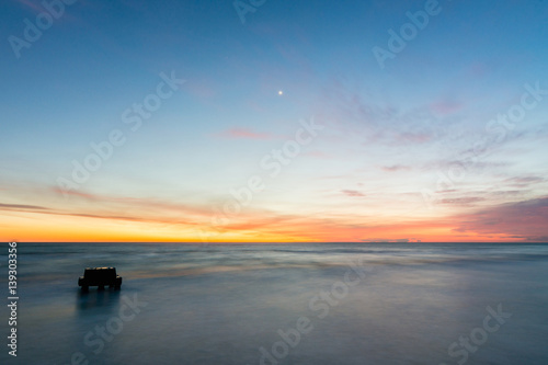 Seascape after sunset, the Black Sea, Anapa, Russia