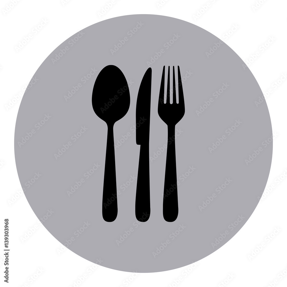 blue emblem metal cutlery icon, vector illustraction design image blue emblem metal cutlery icon, vector illustraction design image