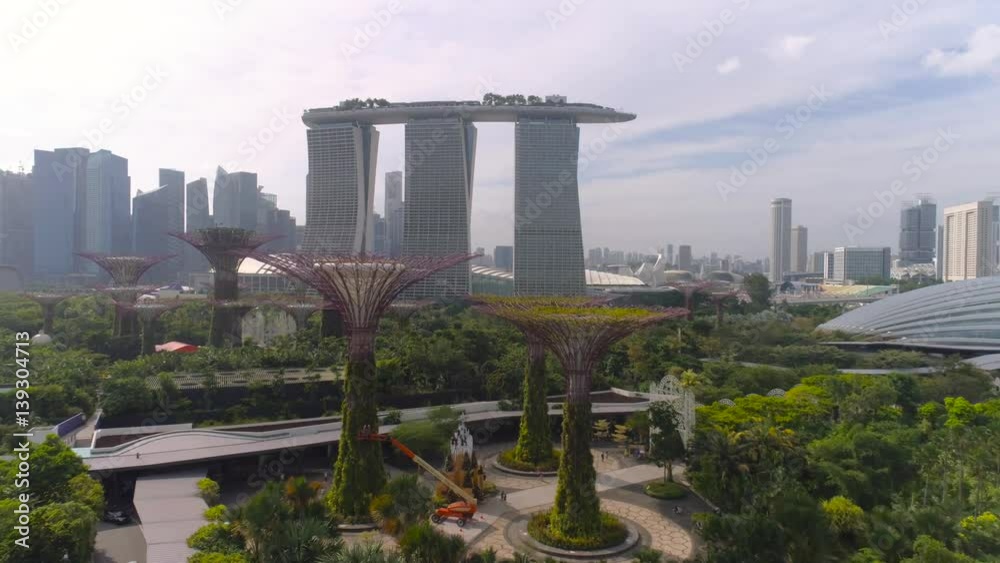 Singapore gardens by the bay Aerial
