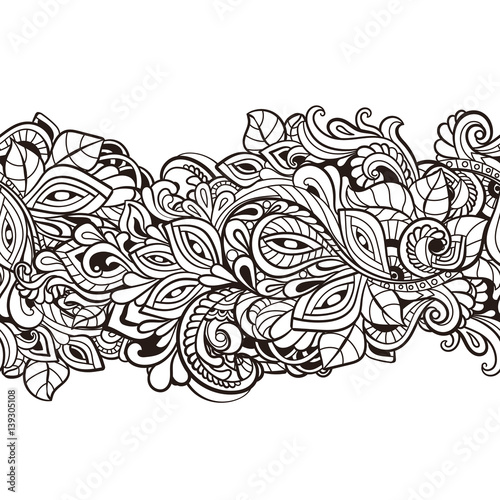 Seamless pattern with  floral  elements  