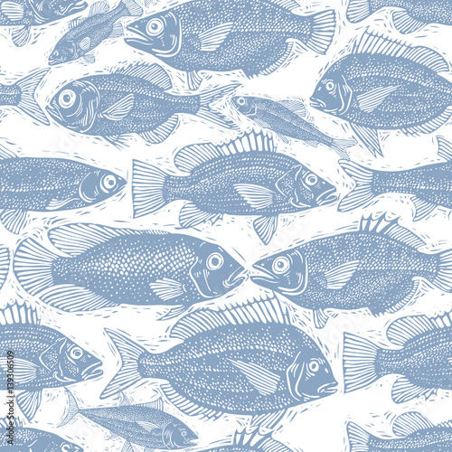 Freshwater fish endless pat...