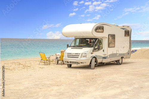 caravan car sea holidays in Greece Lefkada island