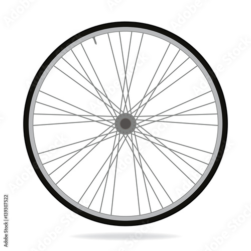 Bike wheel - vector illustration on white background  