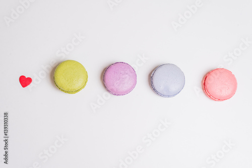 French macaron isolated over white