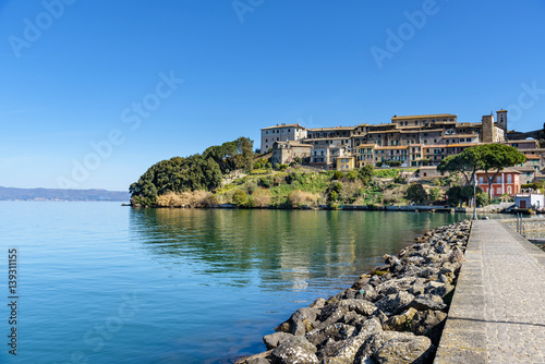 Bild auf Leinwand Capodimonte on Bolsena lake, lazio, italy
