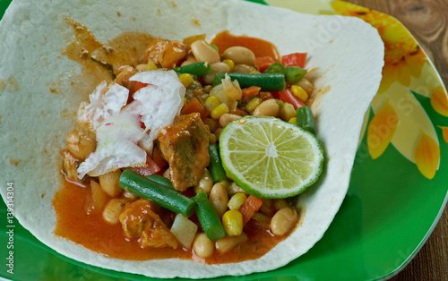 Chilli beef and bean tortilla
