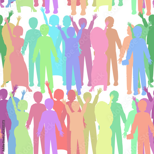 Seamless people pattern. illustration