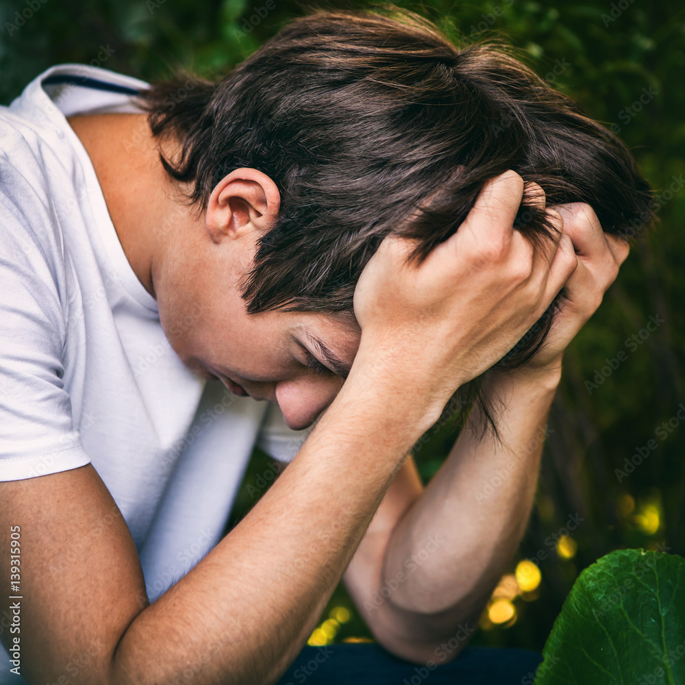 Fototapeta premium Sad Young Man