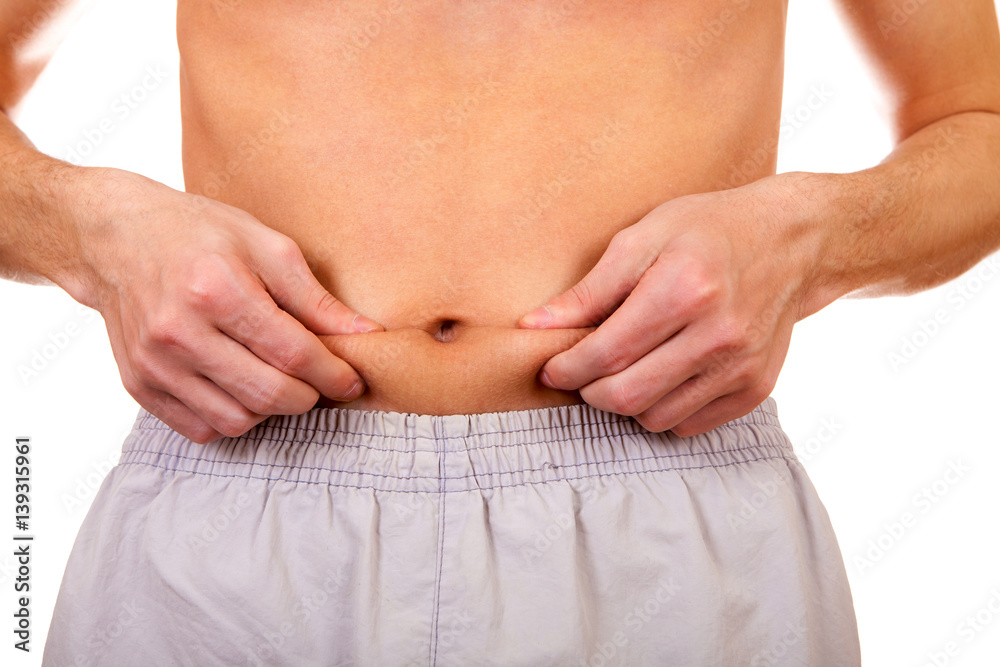 Naklejka premium Person lose a Weight