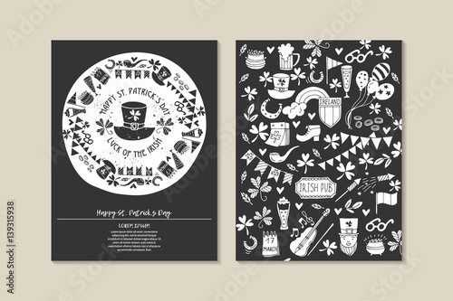 St.Patrick 's Day. Greeting and invitation cards.