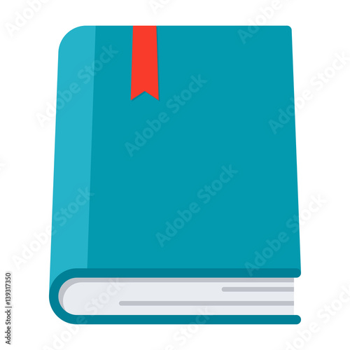 Free Download Vector book icon in flat style on white background - GFXLoad