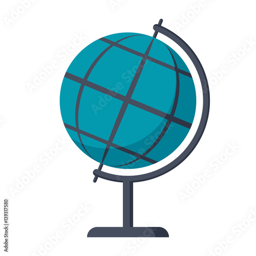 Globe icon  vector illustration in flat style