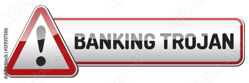 Banking Trojan - Warning sign - AtomBombing bank account hacking, email viruses and fraud concept