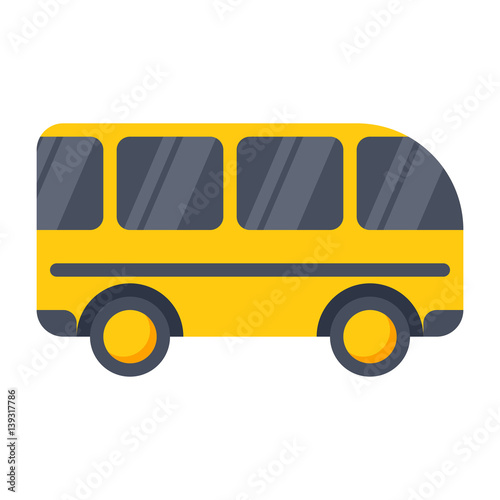 School bus, vector illustration in flat style