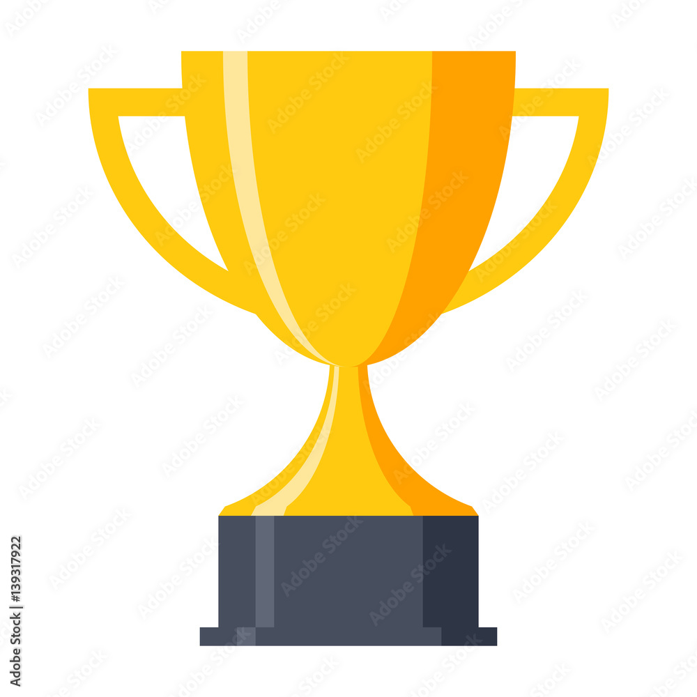 Trophy cup, award, vector icon in flat style Stock Vector | Adobe ...