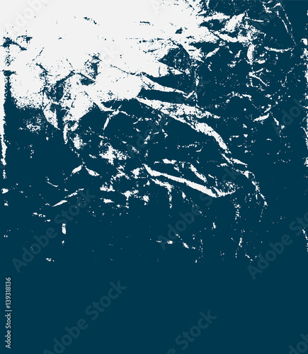 Abstract surface old rough retro design. Vector illustration. Aged grungy dark blue copyspace for text template.