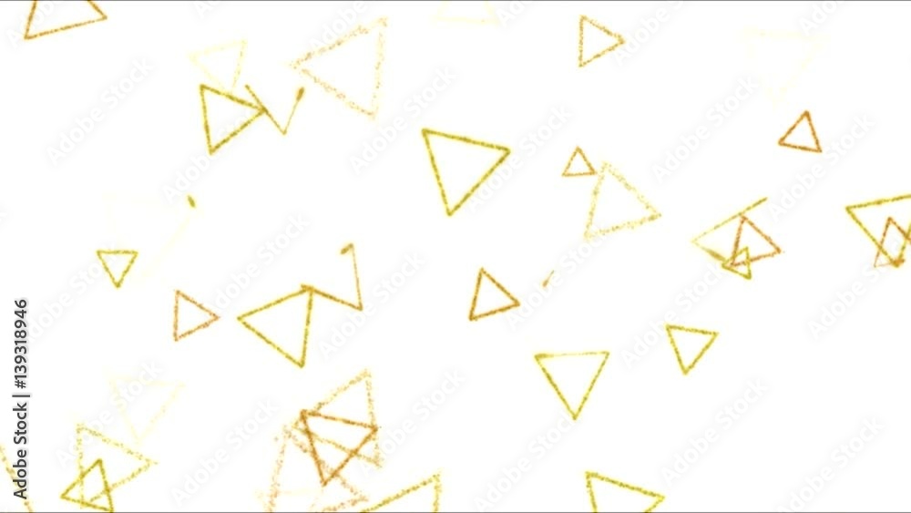Drawing Triangle Shapes on White Background Animation - Loop Yellow Drawing Triangle Shapes on White Background Animation - Loop Yellow