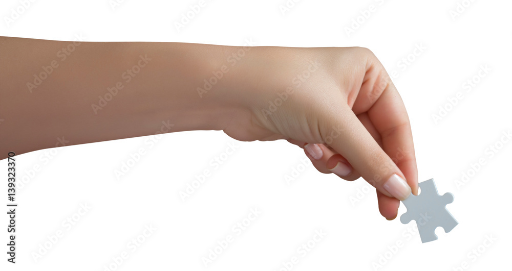 Human Hand Holding Puzzle Piece Human Hand Holding Puzzle Piece