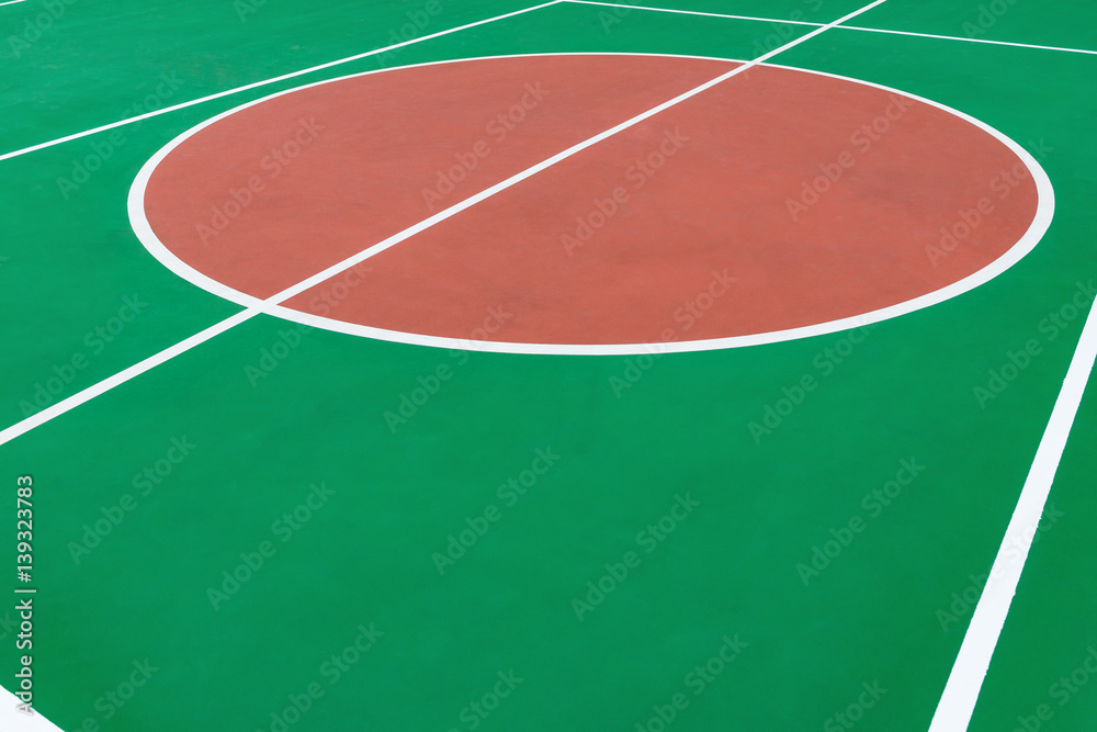 central circle of a basketball court