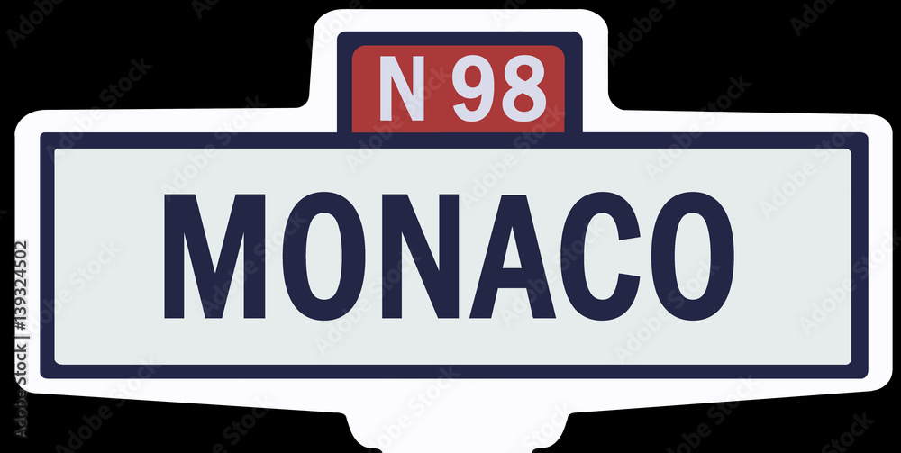 MONACO - Ancien panneau entrée d'agglomération MONACO - Ancien panneau entrée d'agglomération