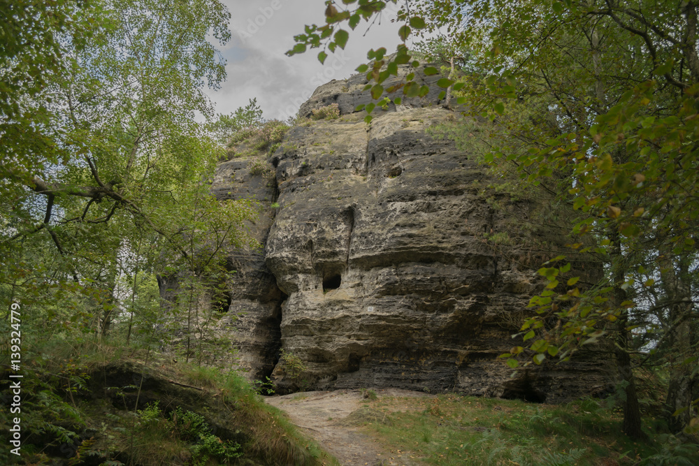 Sandstone rocks, Tisa, Czech Republic