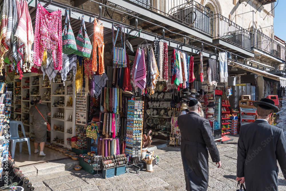 Fototapeta premium Jerusalem old city street, Israel.